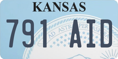 KS license plate 791AID