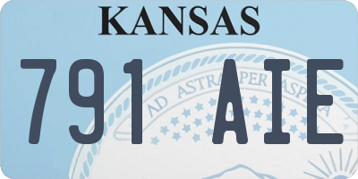 KS license plate 791AIE