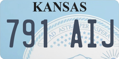 KS license plate 791AIJ