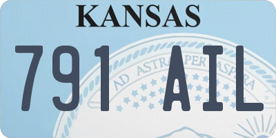 KS license plate 791AIL