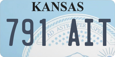 KS license plate 791AIT