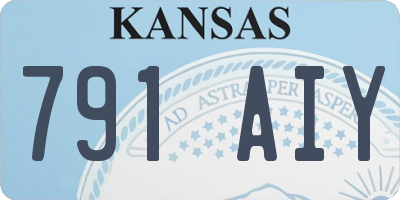 KS license plate 791AIY