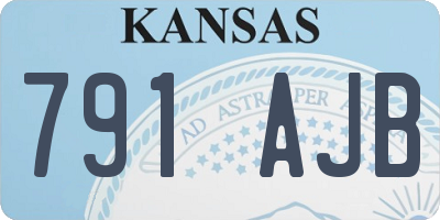 KS license plate 791AJB