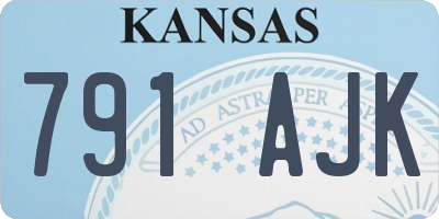 KS license plate 791AJK