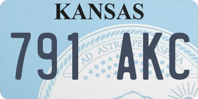 KS license plate 791AKC