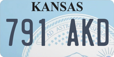 KS license plate 791AKD