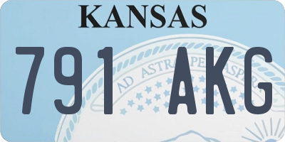 KS license plate 791AKG