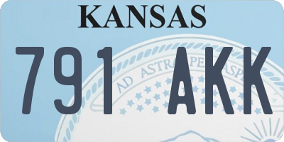 KS license plate 791AKK