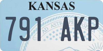 KS license plate 791AKP