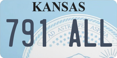 KS license plate 791ALL