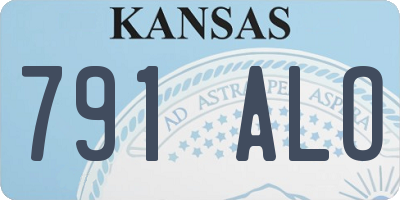 KS license plate 791ALO