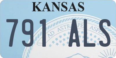KS license plate 791ALS