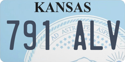 KS license plate 791ALV