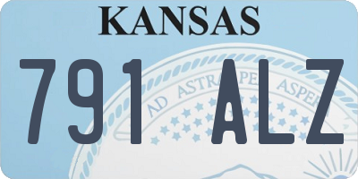 KS license plate 791ALZ