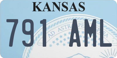 KS license plate 791AML