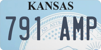 KS license plate 791AMP