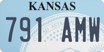 KS license plate 791AMW