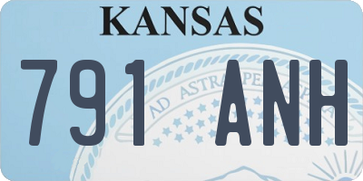 KS license plate 791ANH