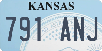 KS license plate 791ANJ