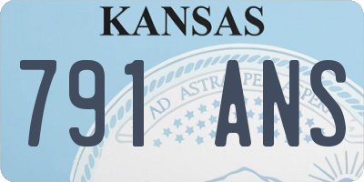 KS license plate 791ANS