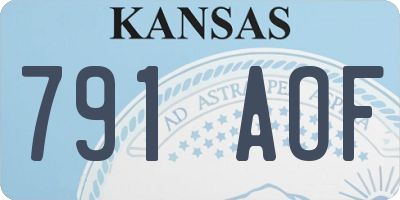 KS license plate 791AOF