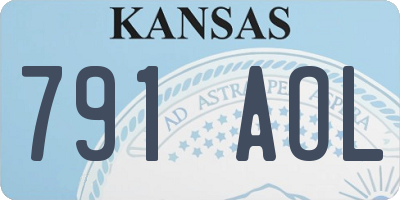 KS license plate 791AOL