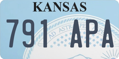 KS license plate 791APA