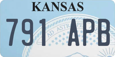 KS license plate 791APB