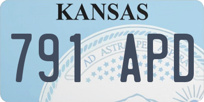 KS license plate 791APD