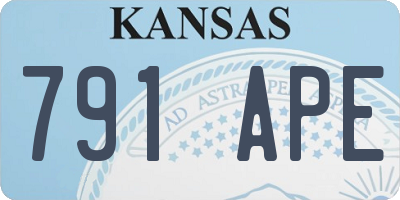 KS license plate 791APE