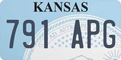 KS license plate 791APG