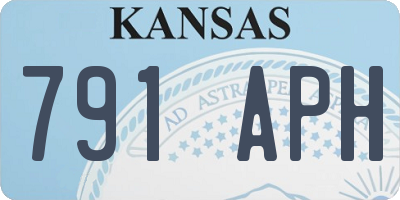 KS license plate 791APH