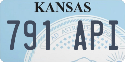 KS license plate 791API