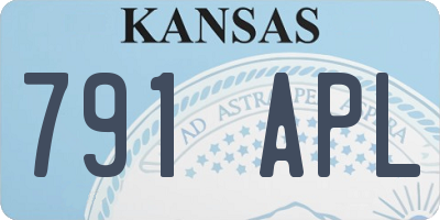 KS license plate 791APL