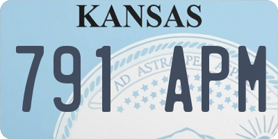 KS license plate 791APM