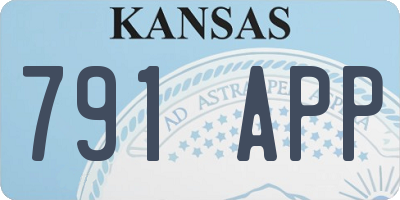 KS license plate 791APP