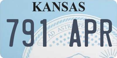 KS license plate 791APR