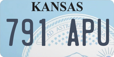 KS license plate 791APU