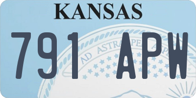 KS license plate 791APW