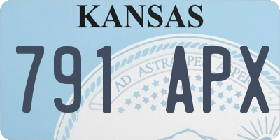 KS license plate 791APX