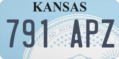 KS license plate 791APZ