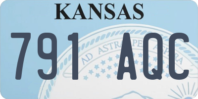 KS license plate 791AQC