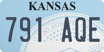 KS license plate 791AQE