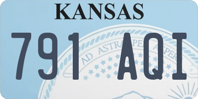 KS license plate 791AQI