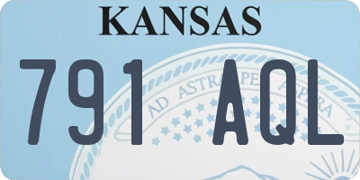 KS license plate 791AQL
