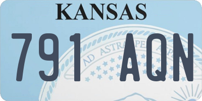 KS license plate 791AQN