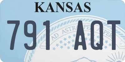KS license plate 791AQT