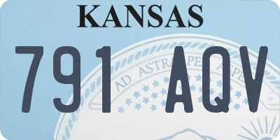 KS license plate 791AQV