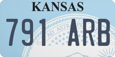 KS license plate 791ARB