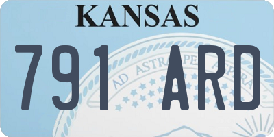 KS license plate 791ARD